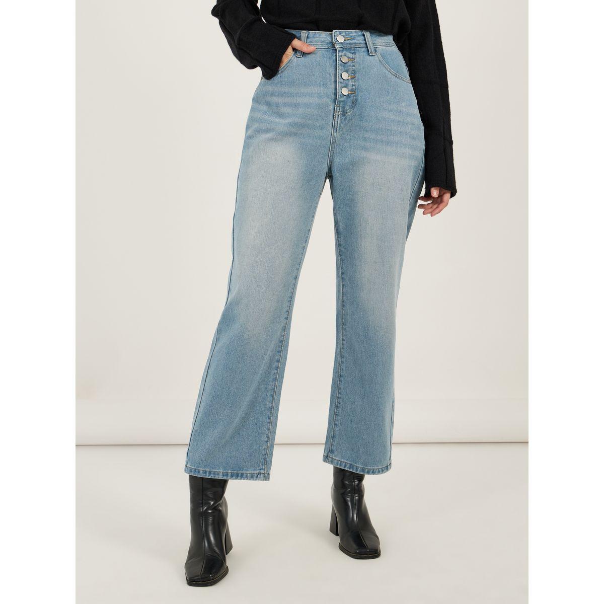 جينز بأرجل مستقيمة وخصر متوسط-women-clothing-bottoms-jeans-image-2