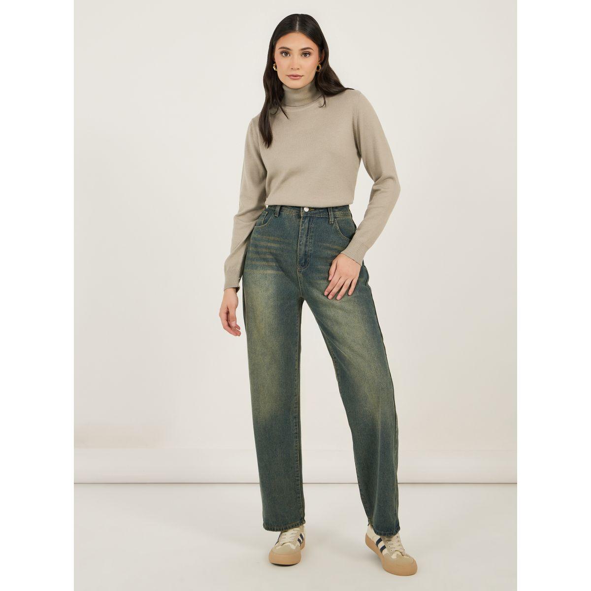 جينز بأرجل واسعة وخصر عالي-women-clothing-bottoms-jeans-image-1