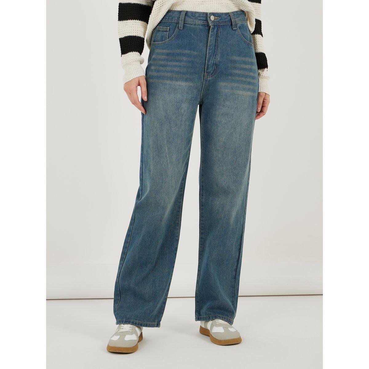 جينز بأرجل مستقيمة وخصر متوسط-women-clothing-bottoms-jeans-image-2