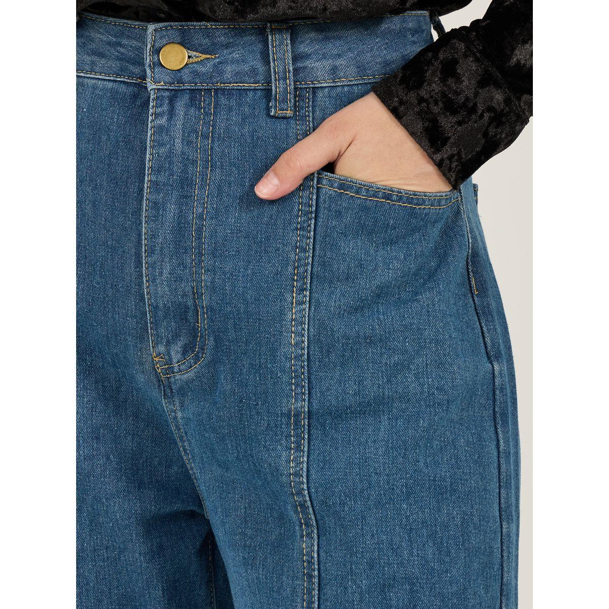 Styli High Rise Wide Leg Seam Detail Jeans-women-clothing-bottoms-jeans-image-3