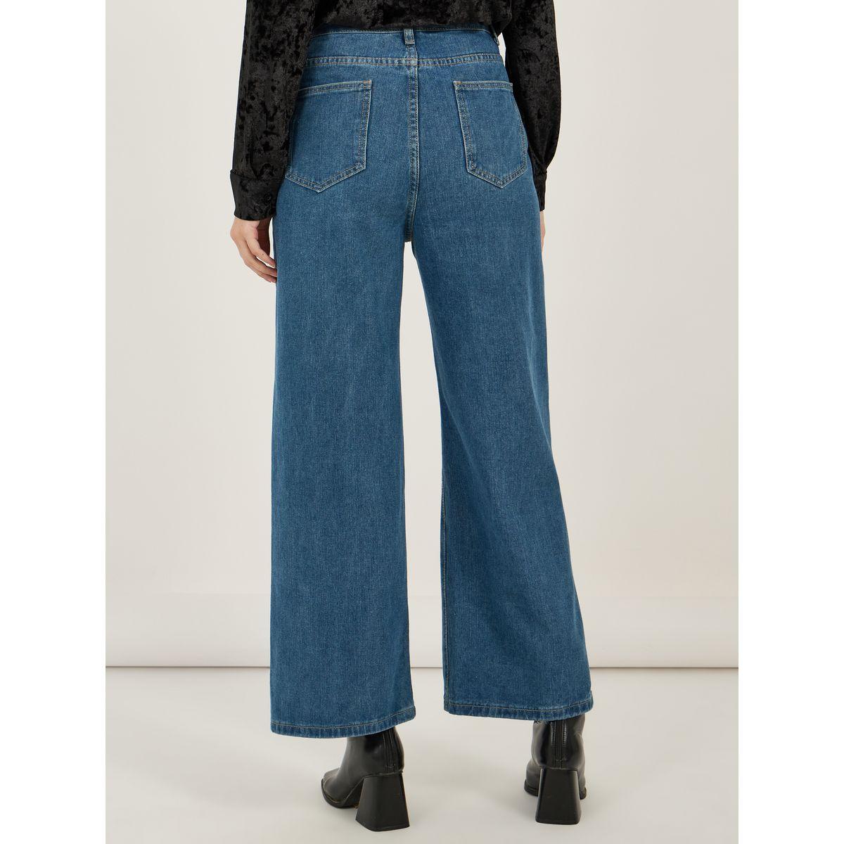 Styli High Rise Wide Leg Seam Detail Jeans-women-clothing-bottoms-jeans-image-4