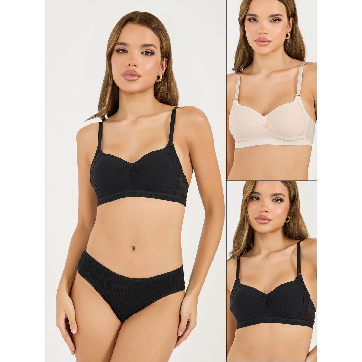 Styli Pack of 2 - Padded Non Wired Comfort T-Shirt Bra-women-clothing-lingerie-bras-image-1
