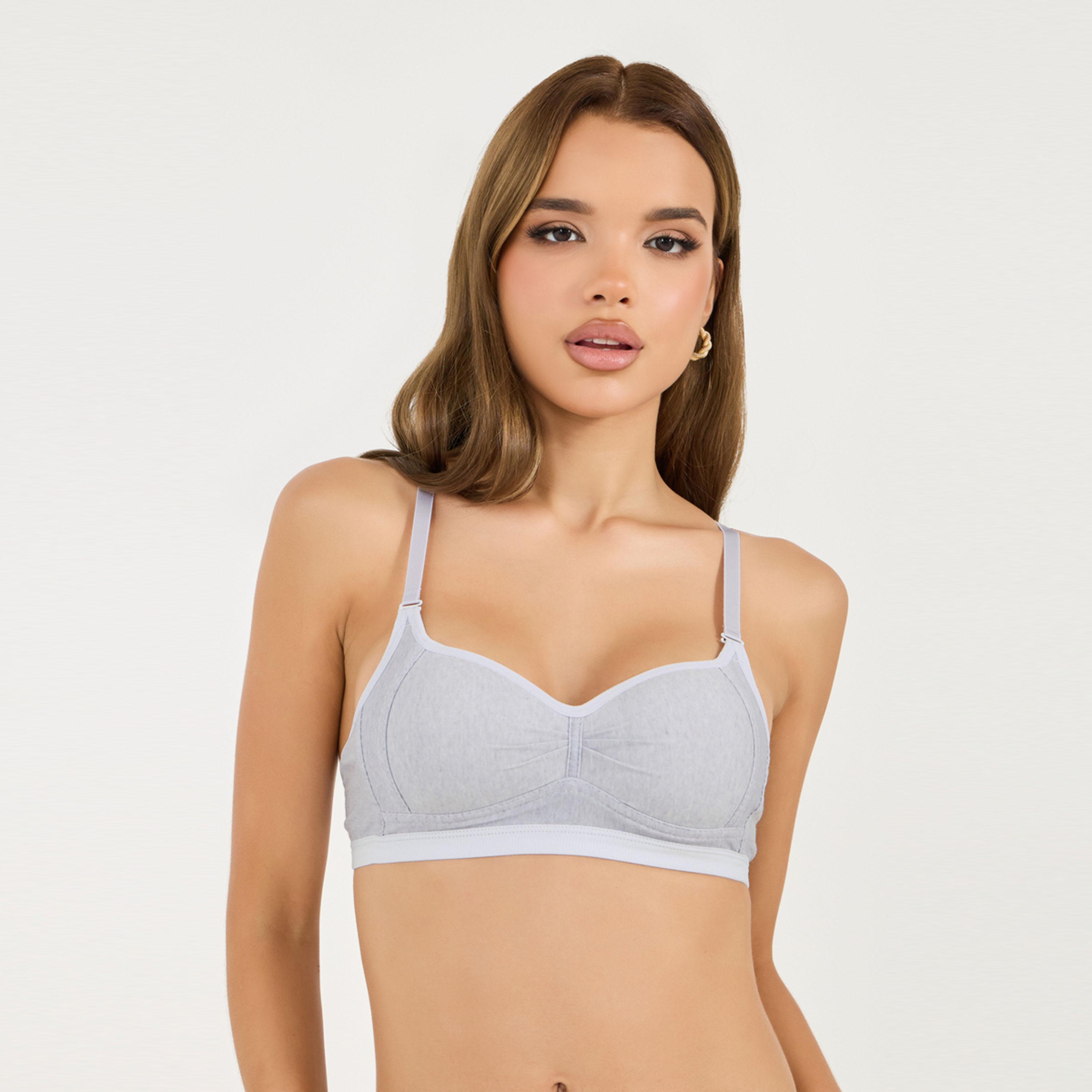Styli Pack of 2 - Padded Non Wired Comfort T-Shirt Bra-women-clothing-lingerie-bras-image-7