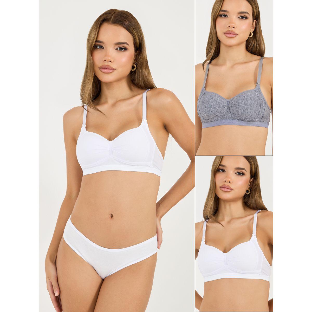 Styli Pack of 2 - Padded Non Wired Comfort T-Shirt Bra-women-clothing-lingerie-bras-image-1