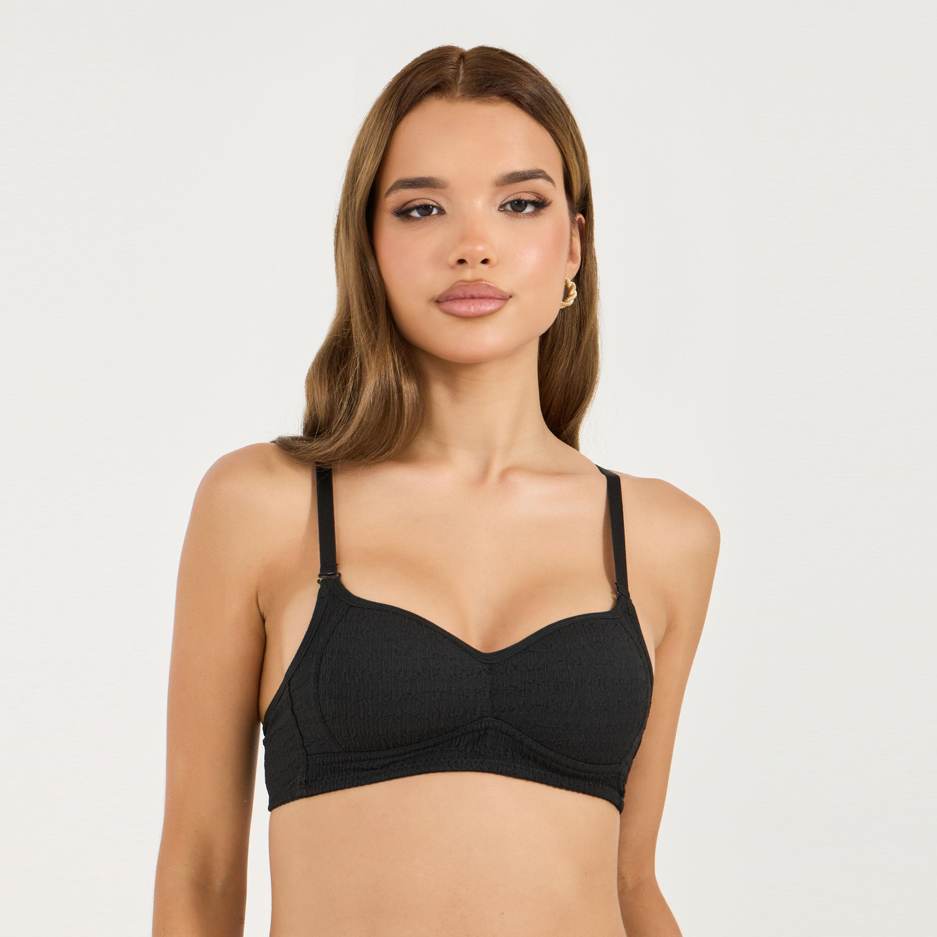 Styli Pack of 2 - Padded Non Wired Textured Comfort Bra-women-clothing-lingerie-bras-image-3