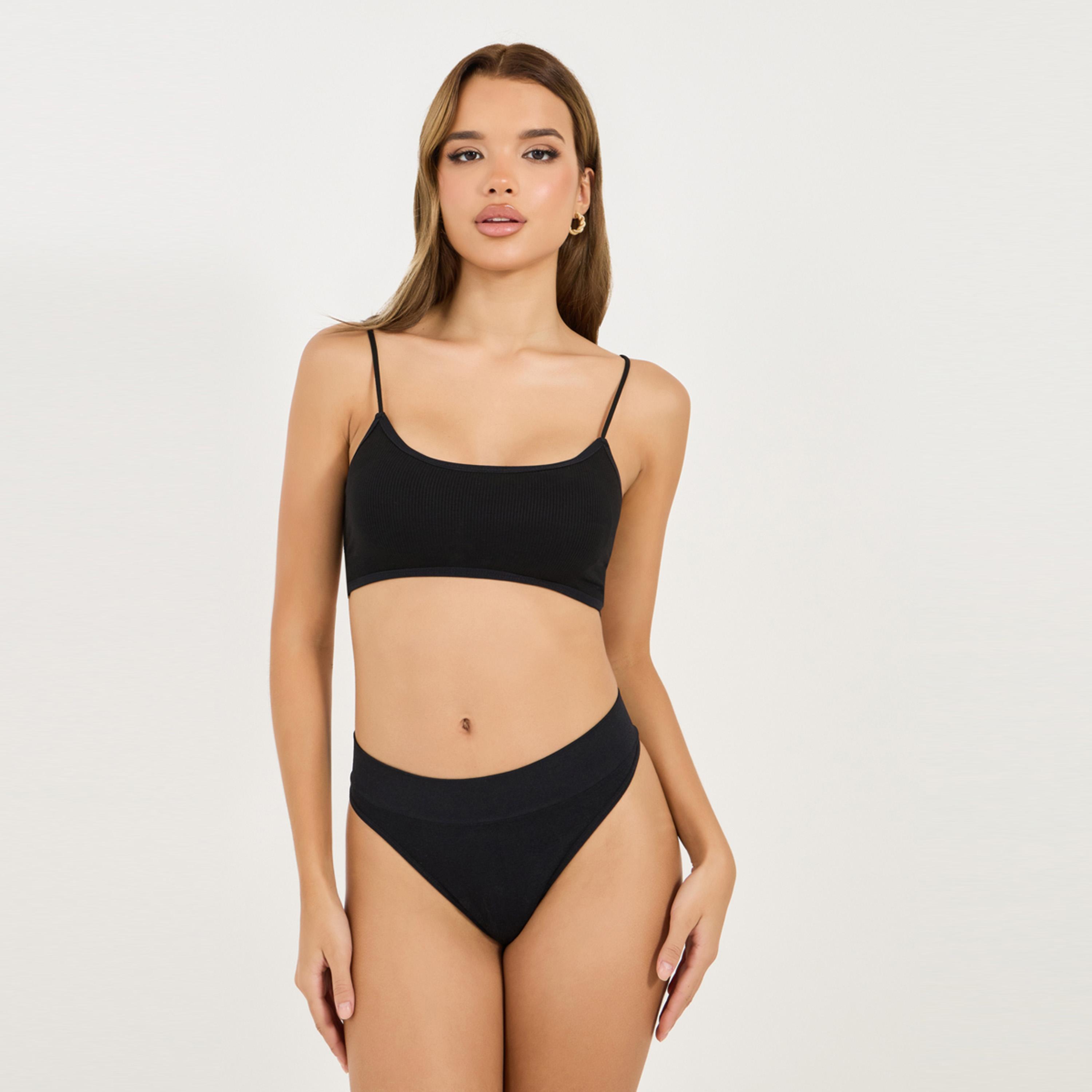 Styli Pack of 3 - Padded Non Wired Criss Cross Back Strap Crop Top-women-clothing-lingerie-bras-image-3