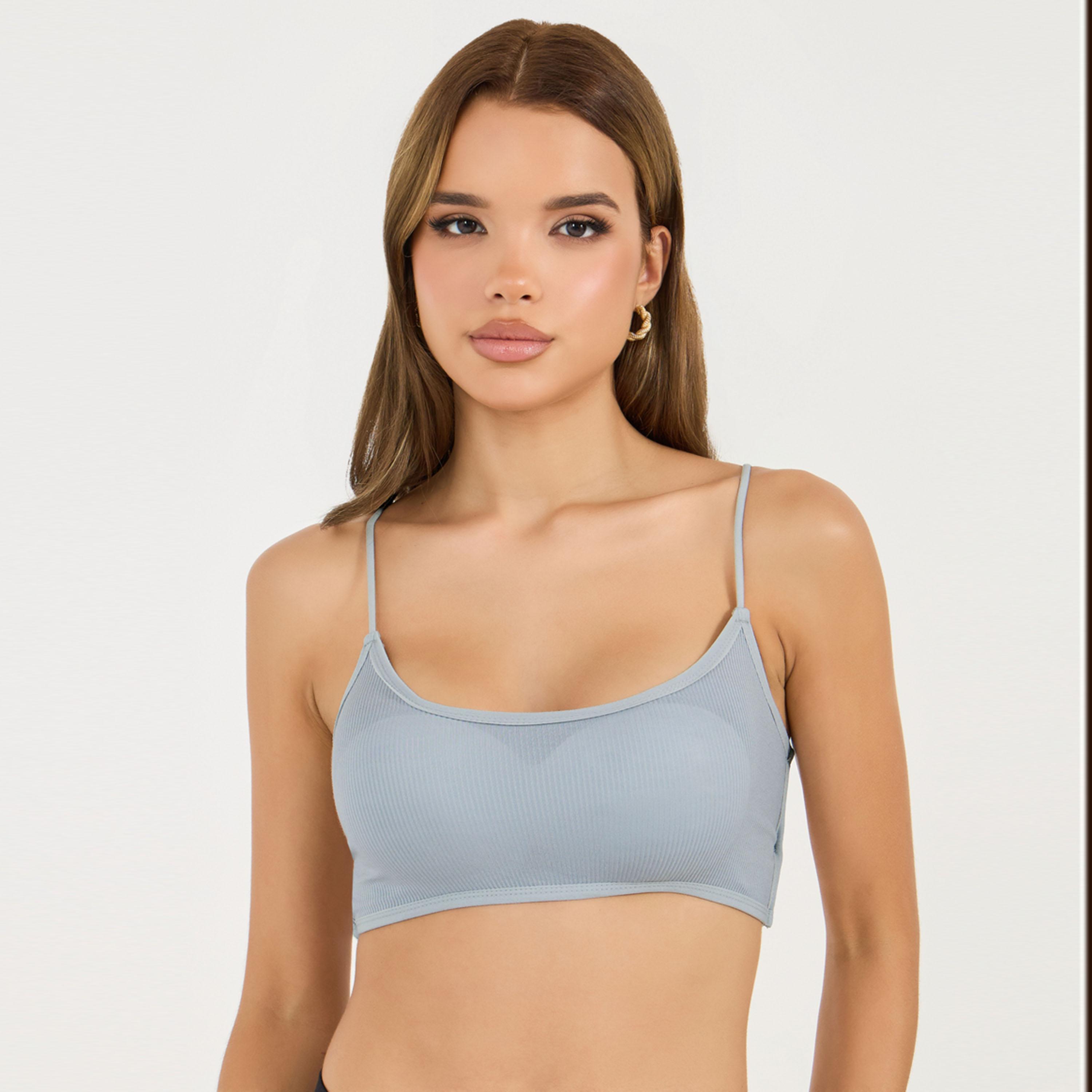 Styli Pack of 3 - Padded Non Wired Criss Cross Back Strap Crop Top-women-clothing-lingerie-bras-image-7