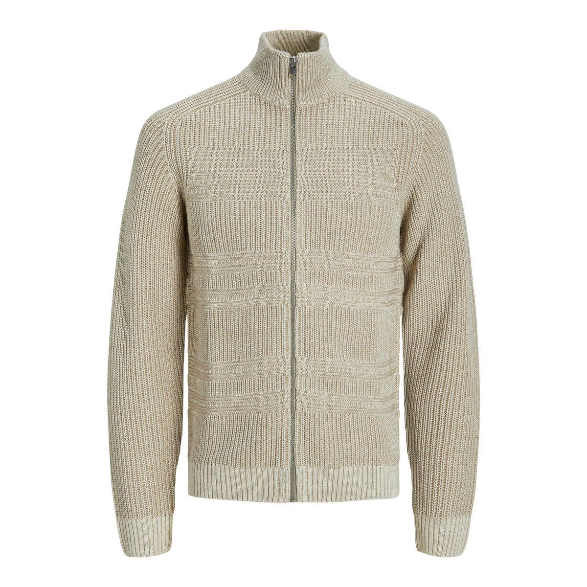 Produkt High Neck Front Zip Knitted Cardigan-men-clothing-sweatersandpullovers-image-1