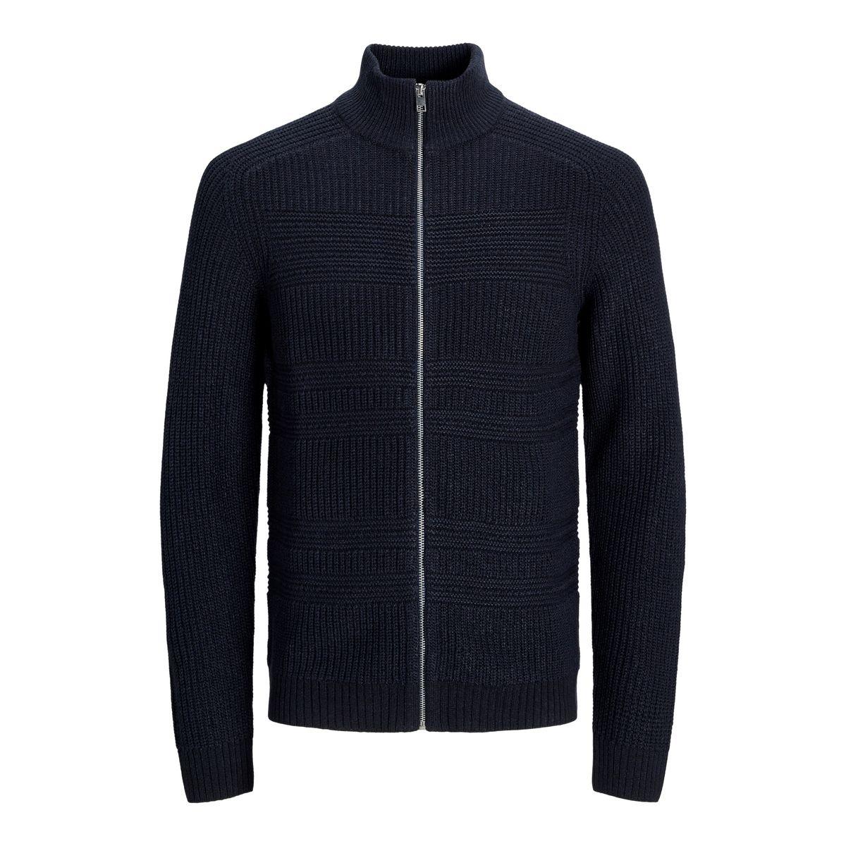 Produkt High Neck Front Zip Knitted Cardigan-men-clothing-sweatersandpullovers-image-1