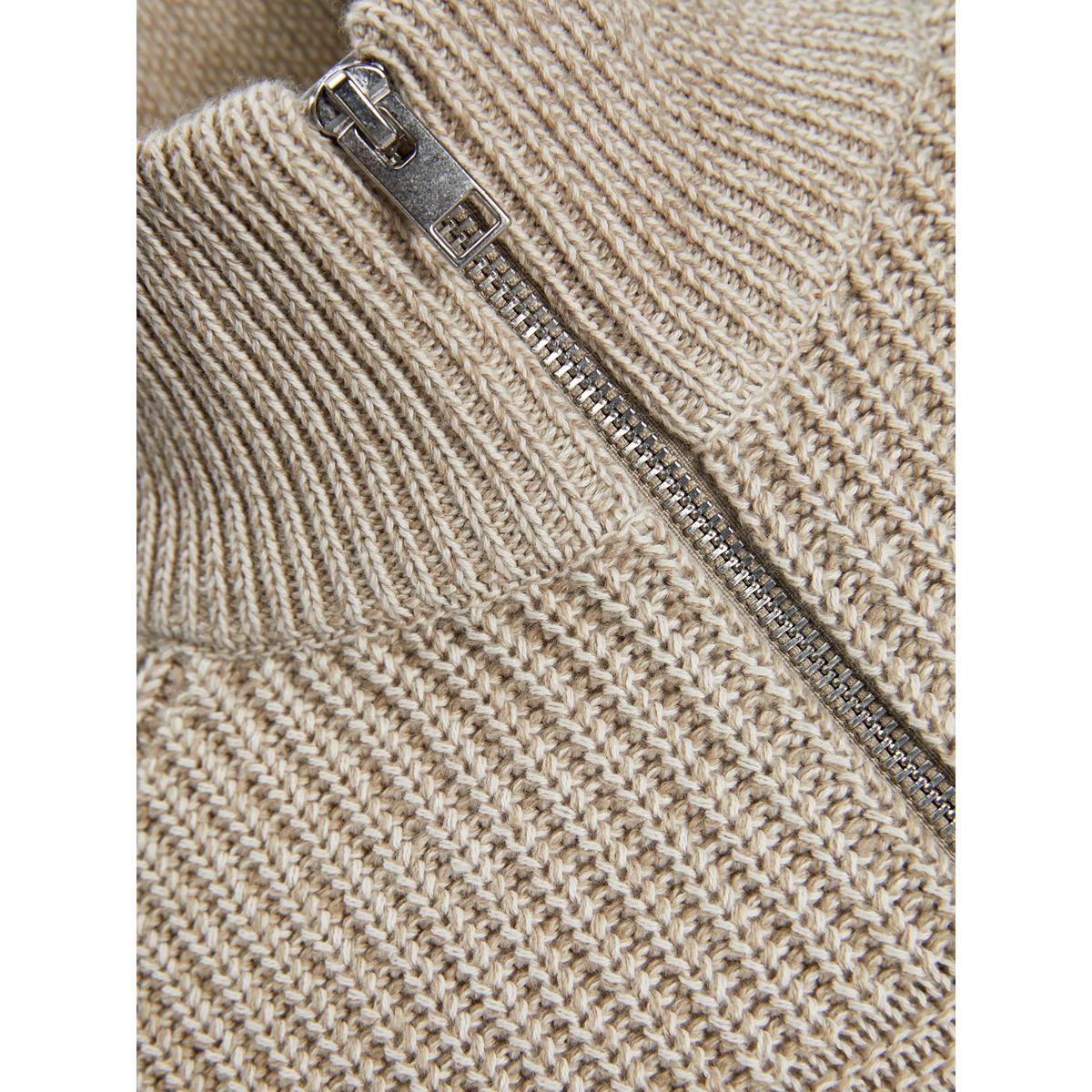 Produkt High Neck Front Zip Knitted Cardigan-men-clothing-sweatersandpullovers-image-2