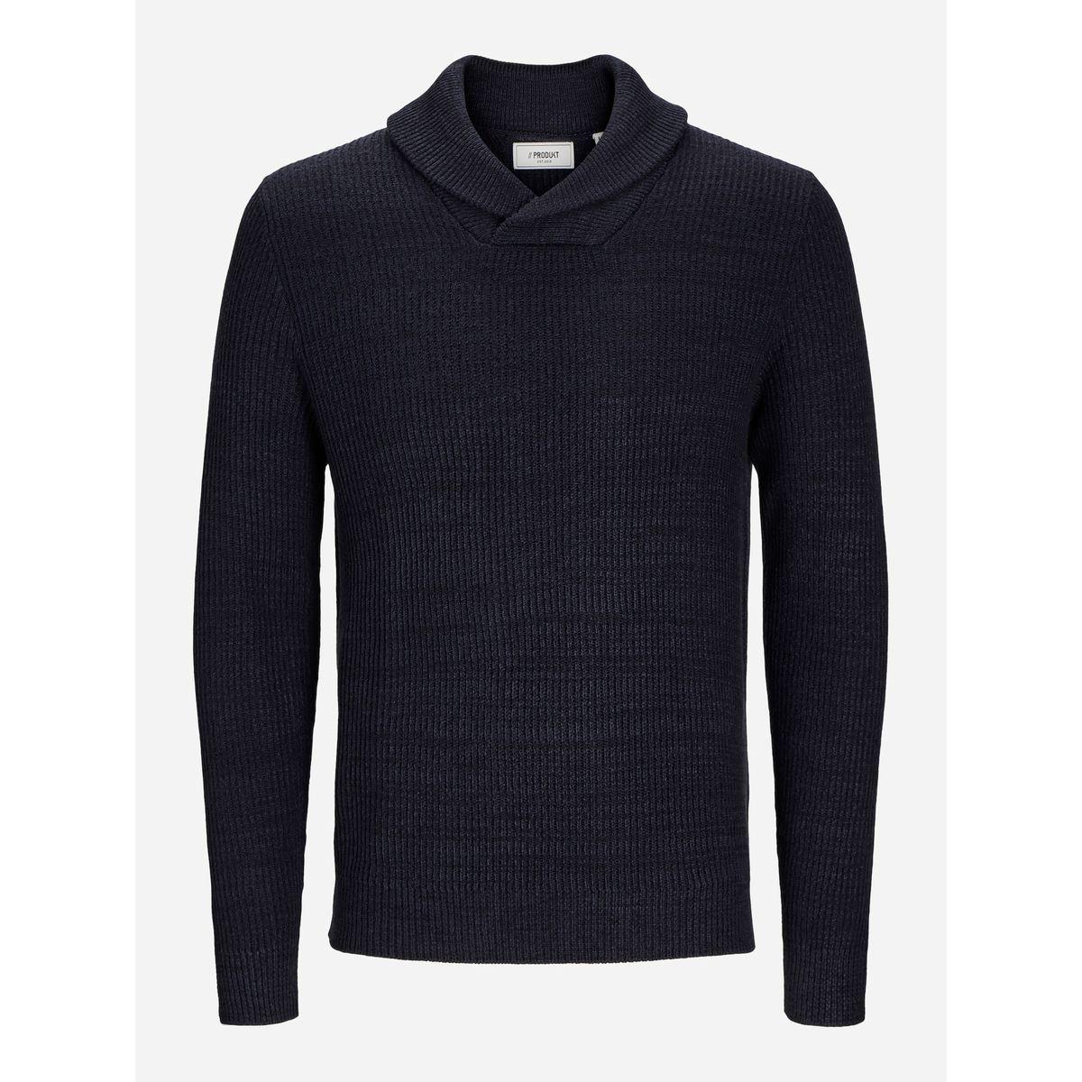 سويتر محبوك بياقة شال-men-clothing-sweatersandpullovers-image-1