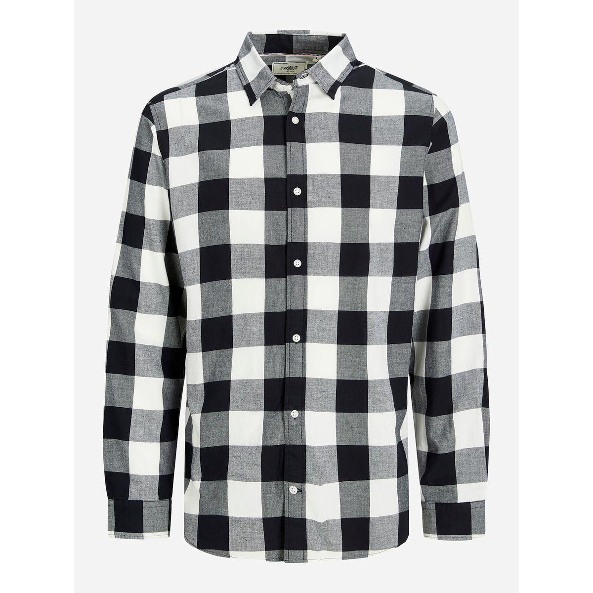قميص بنمط مربعات مع أزرار غلق-men-clothing-shirts-image-2
