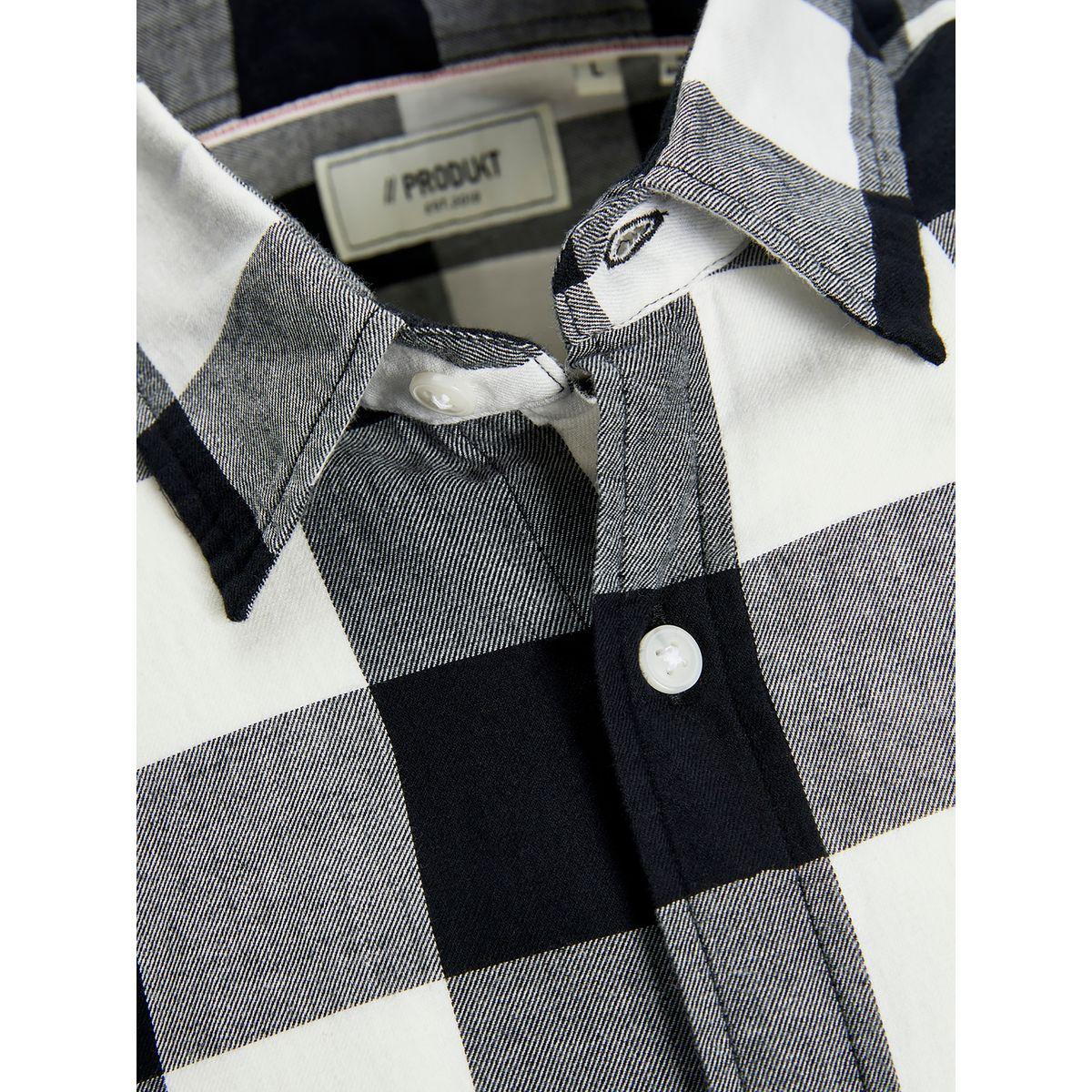قميص بنمط مربعات مع أزرار غلق-men-clothing-shirts-image-1