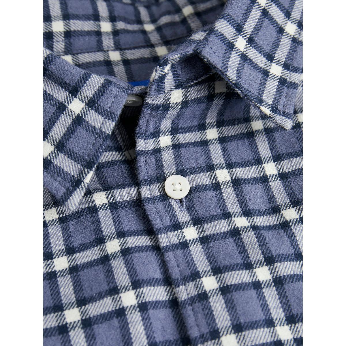 قميص مطبع بنمط مربعات مع أزرار-men-clothing-shirts-image-2
