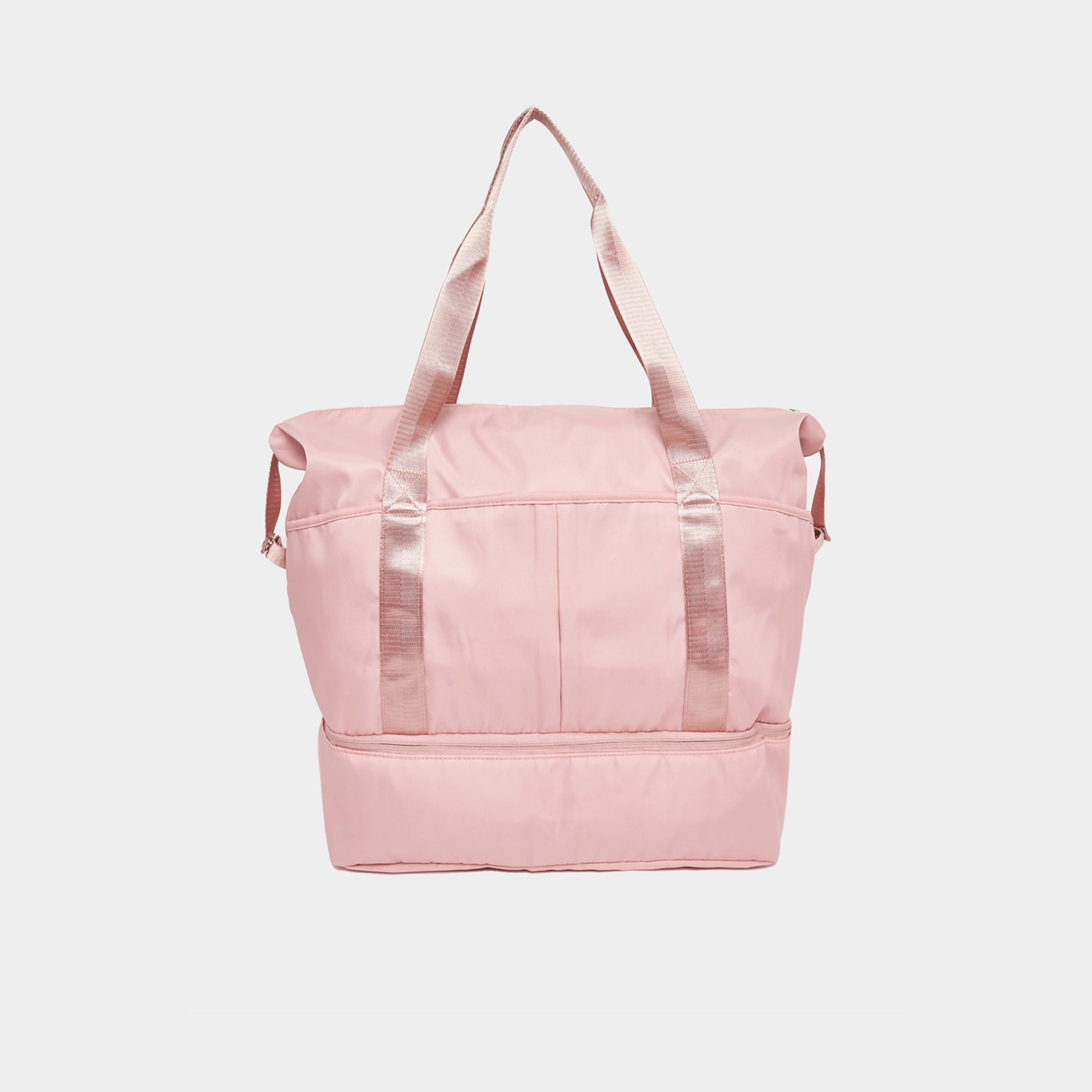Styli Solid Gym Bag with External Pockets-women-bagsandwallets-handbags-image-2
