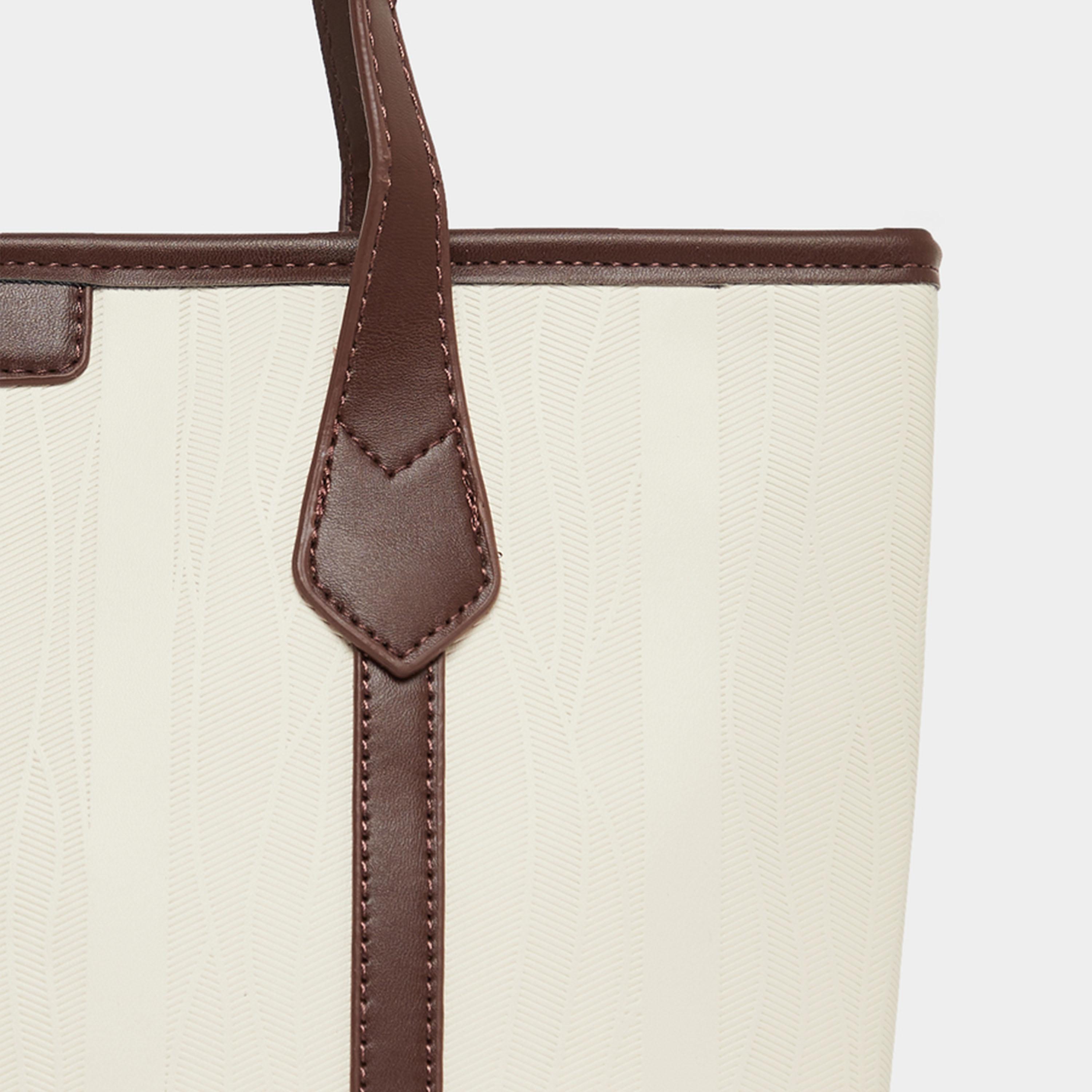 Styli Two Tone Shoulder Bag with Zip Closure-women-bagsandwallets-handbags-image-5