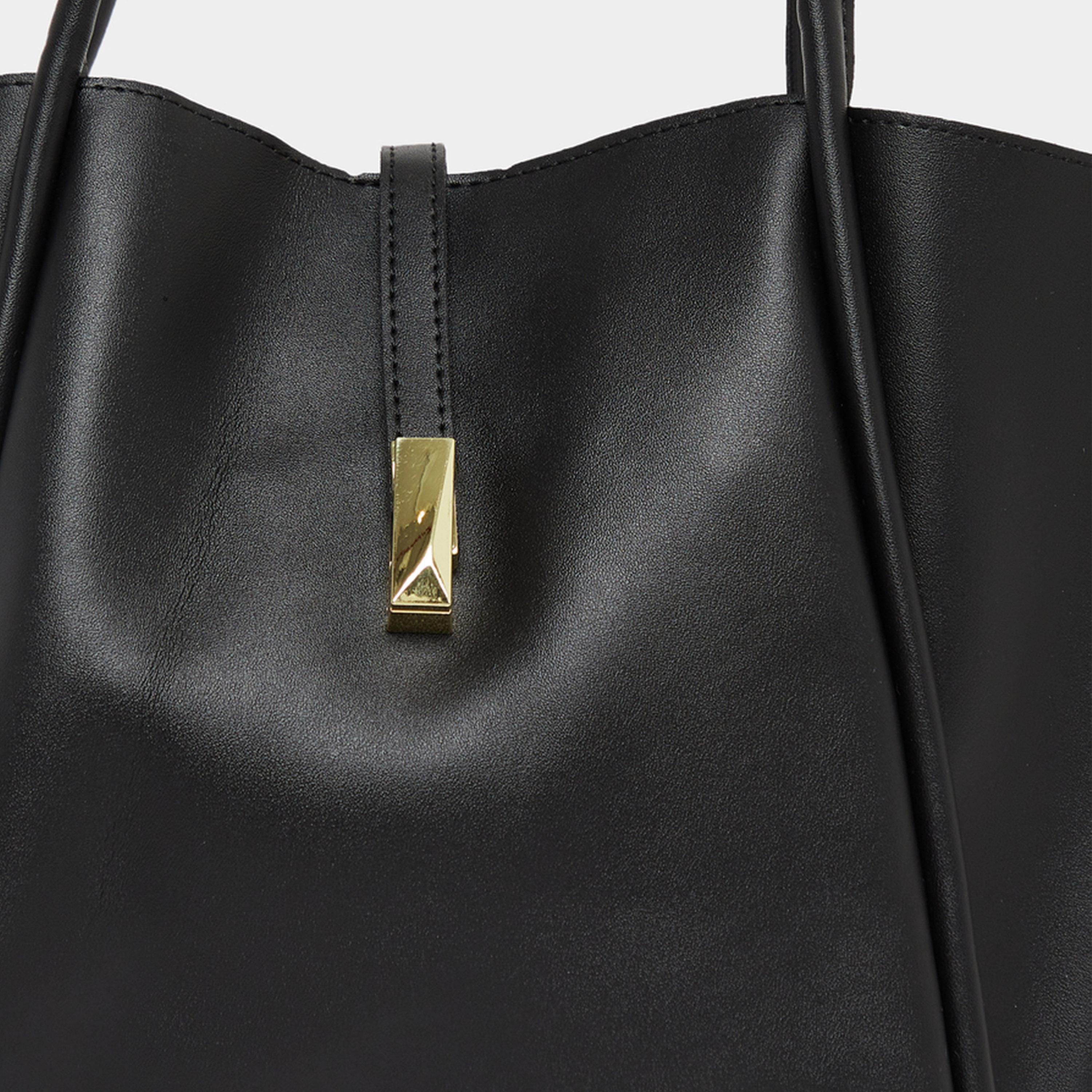ستايلي - حقيبة كتف ذهبية بمقبض مزدوج مع حافظة-women-bagsandwallets-handbags-image-3