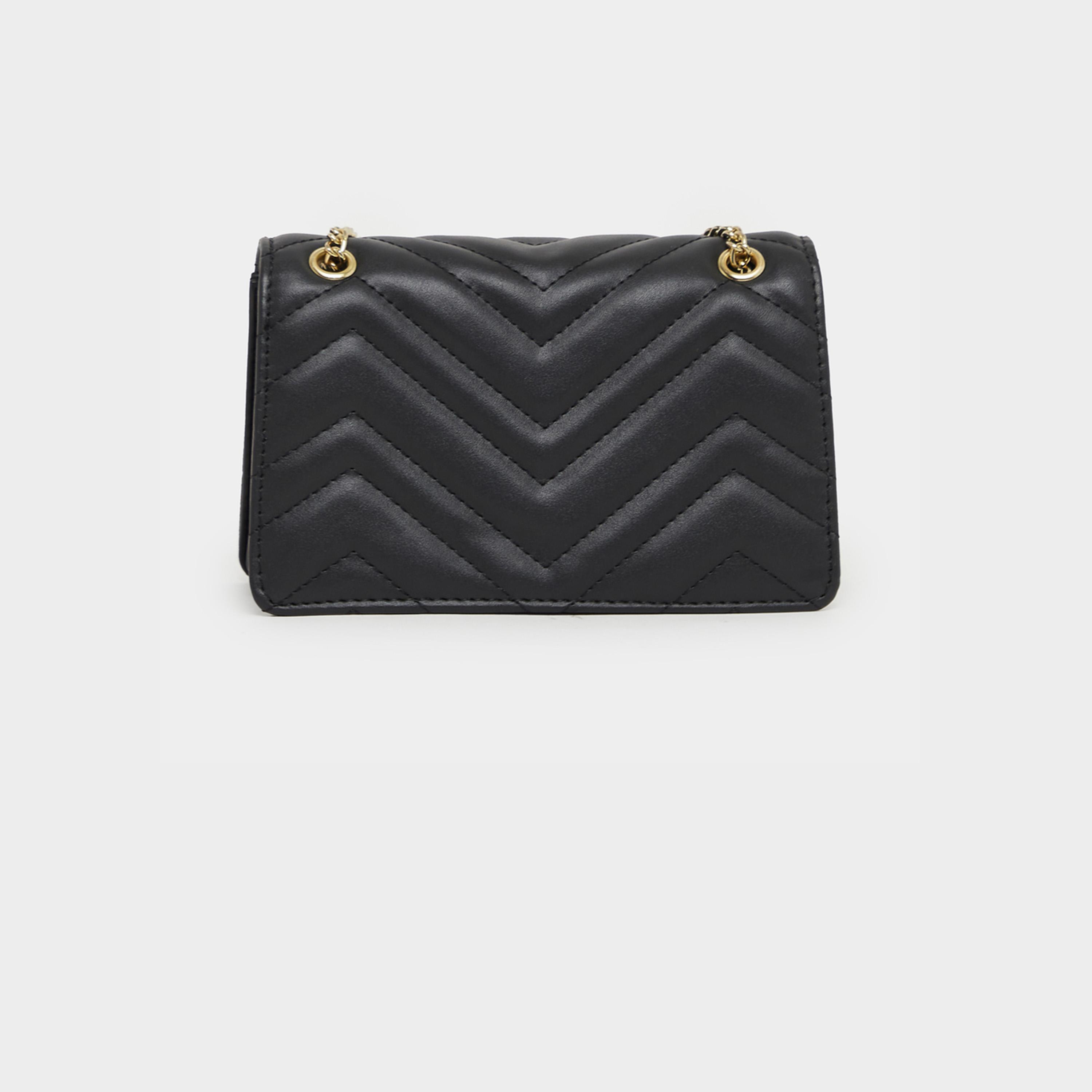 ستايلي - حقيبة كروس بودي مبطنة بلمسات معدنية مع حزام سلسلة-women-bagsandwallets-handbags-image-3