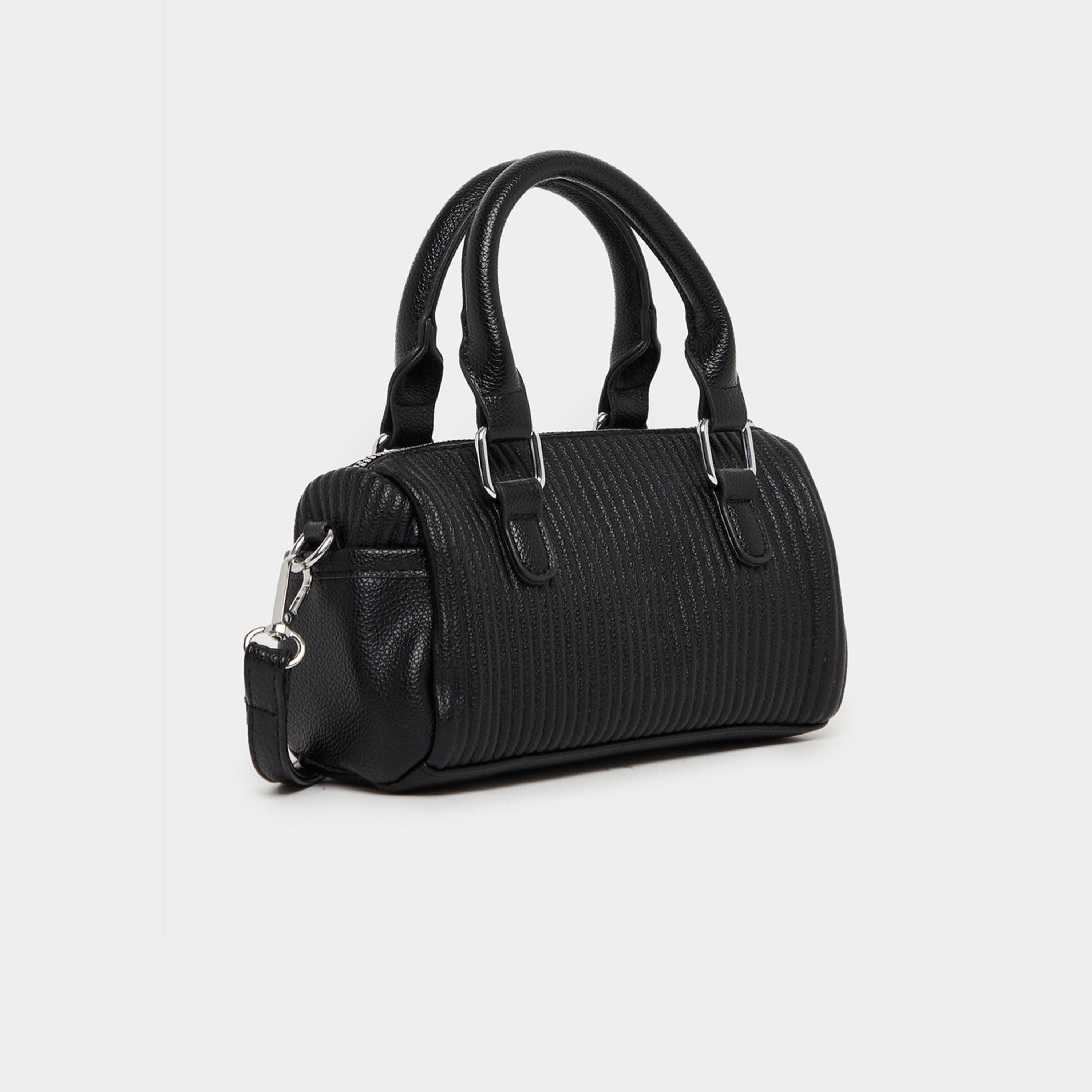 Styli Textured Handbag with Dual Handle & Adjustable Strap-women-bagsandwallets-handbags-image-1