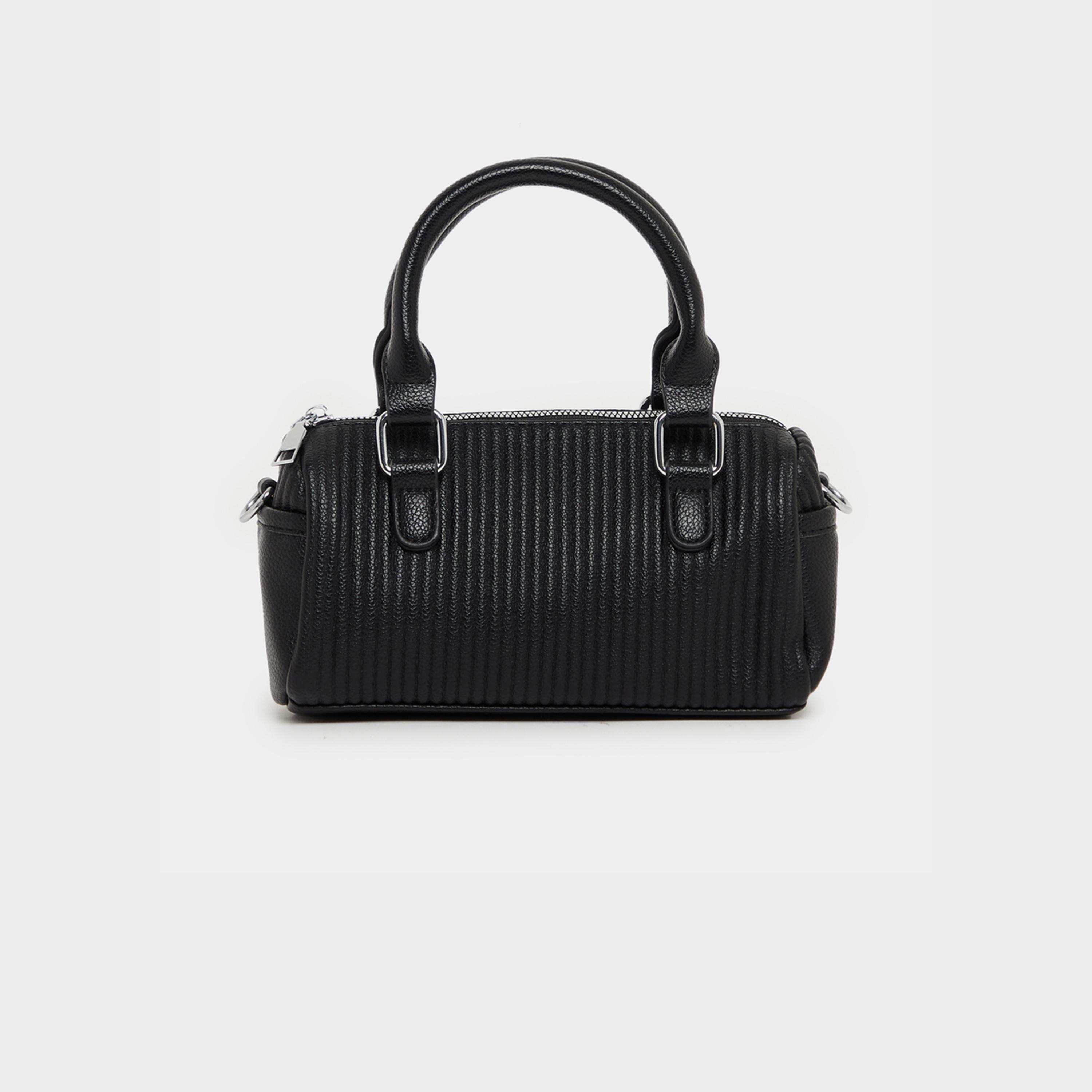 Styli Textured Handbag with Dual Handle & Adjustable Strap-women-bagsandwallets-handbags-image-4