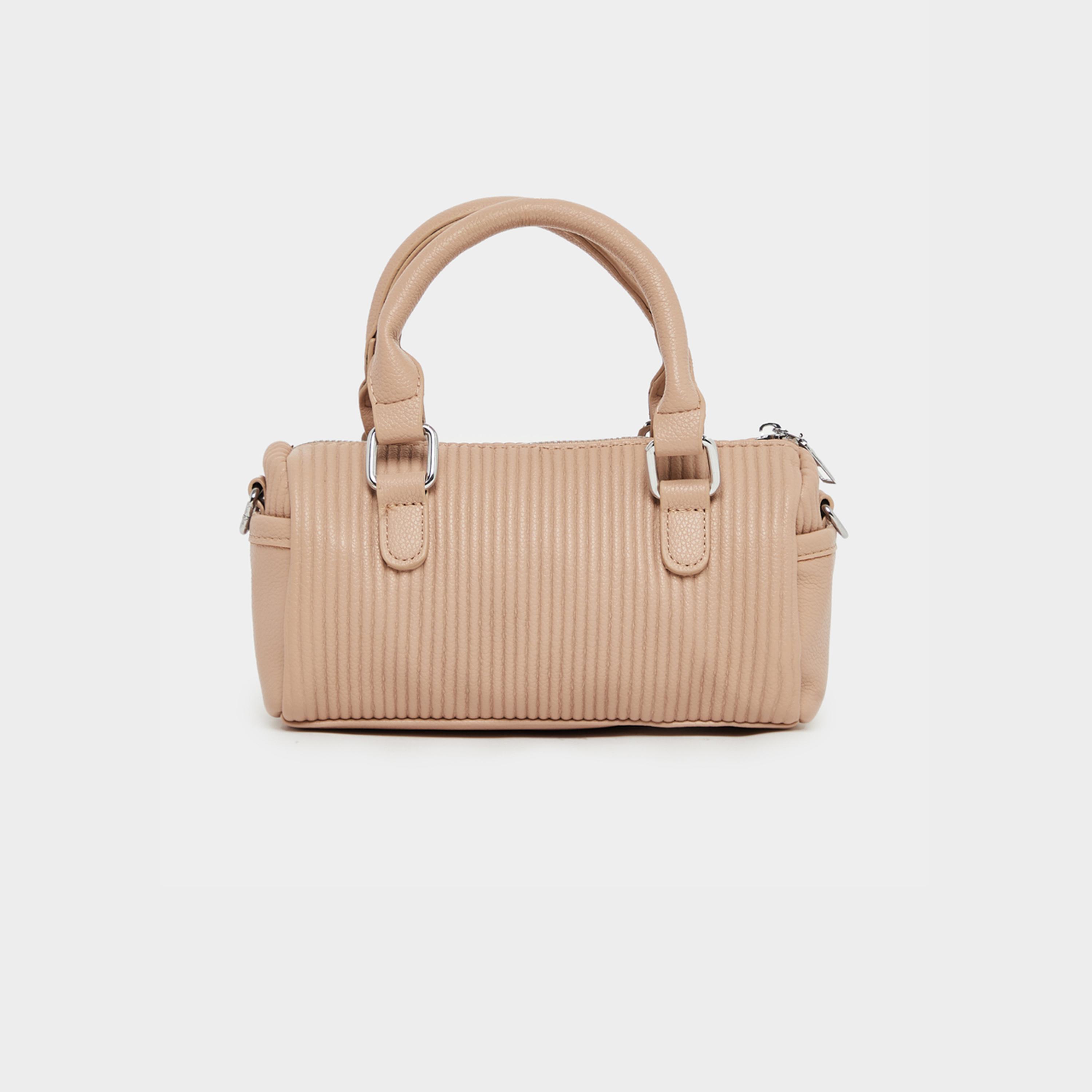 Styli Textured Handbag with Dual Handle & Adjustable Strap-women-bagsandwallets-handbags-image-2