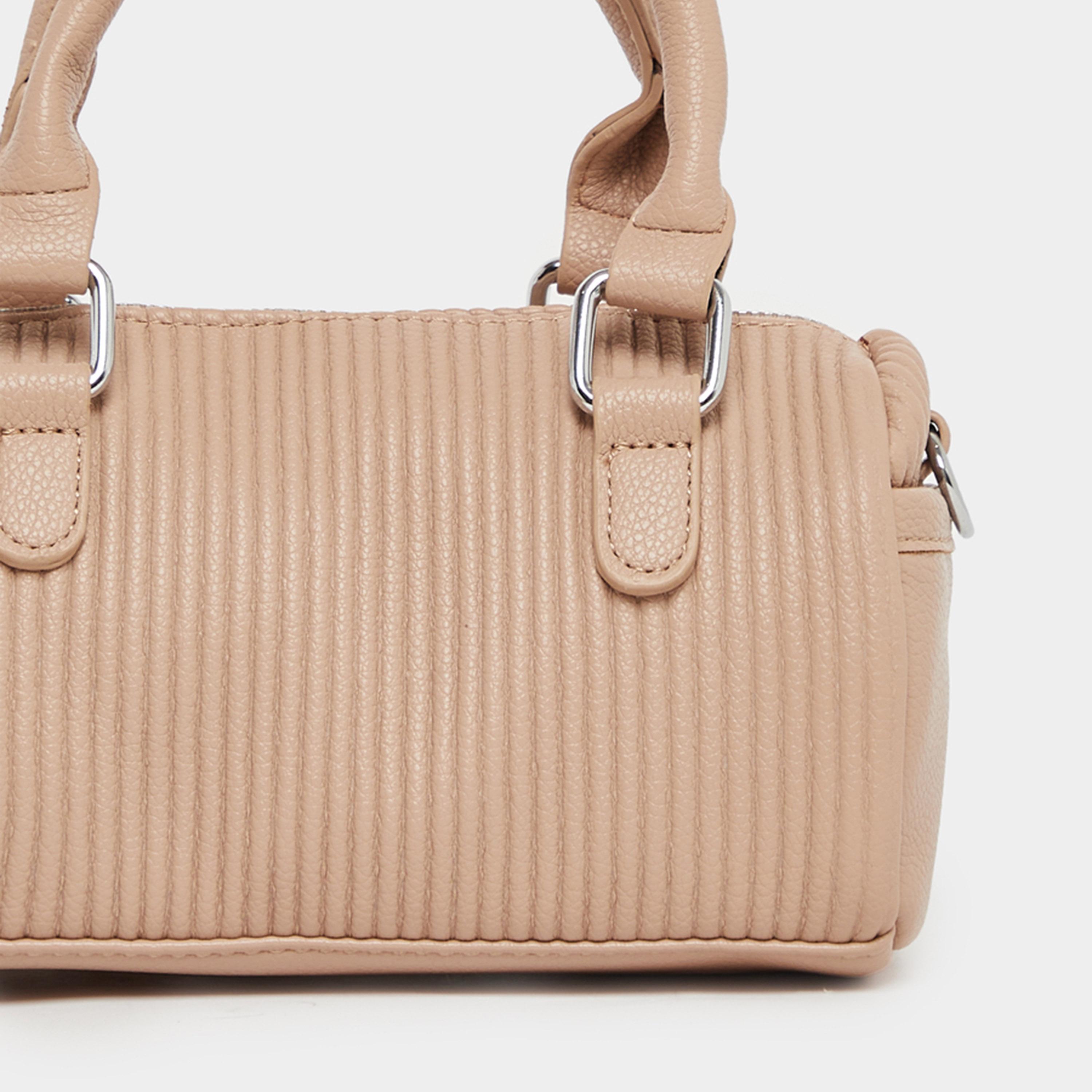 Styli Textured Handbag with Dual Handle & Adjustable Strap-women-bagsandwallets-handbags-image-3