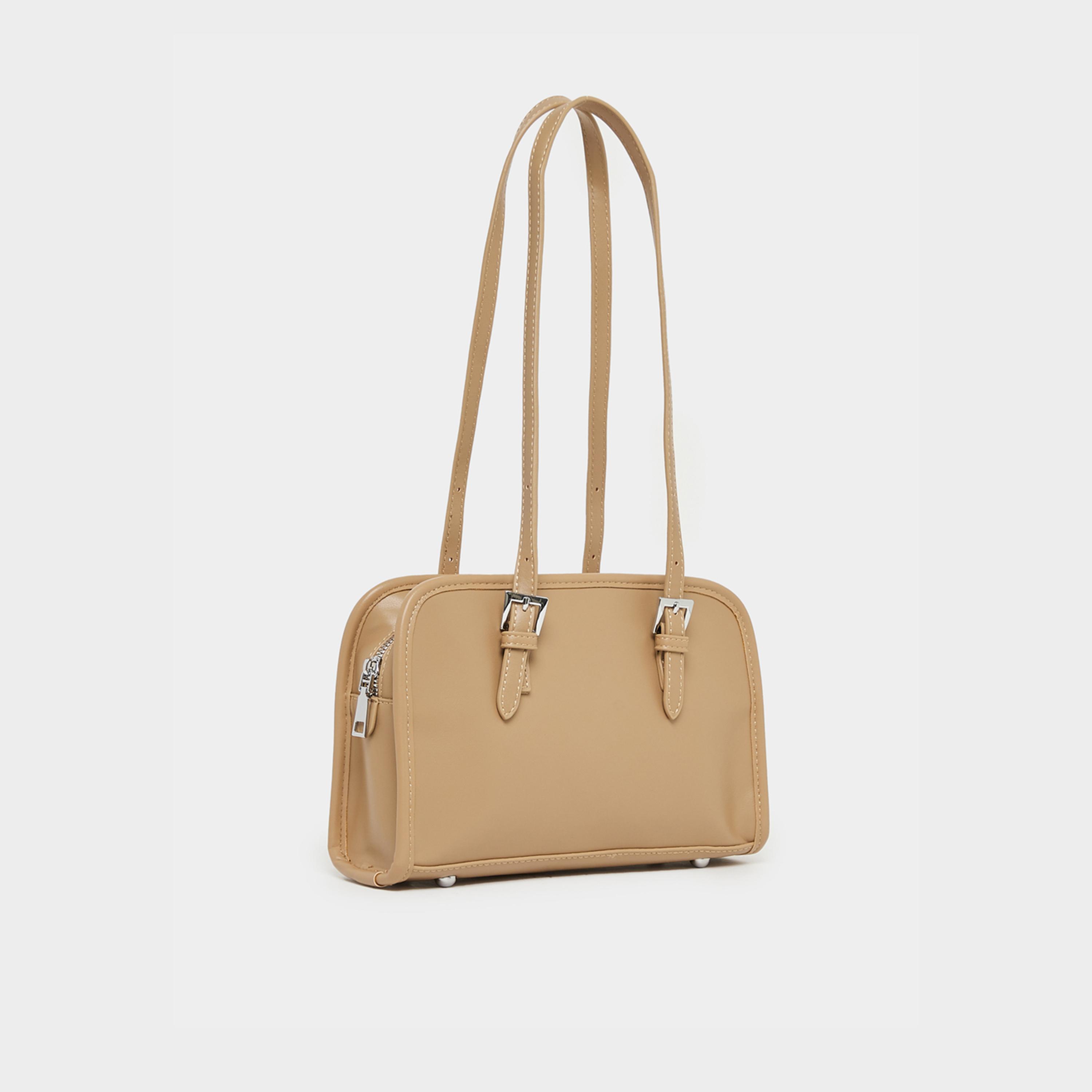 Styli Belted Shoulder Bag with Zip Closure-women-bagsandwallets-handbags-image-1
