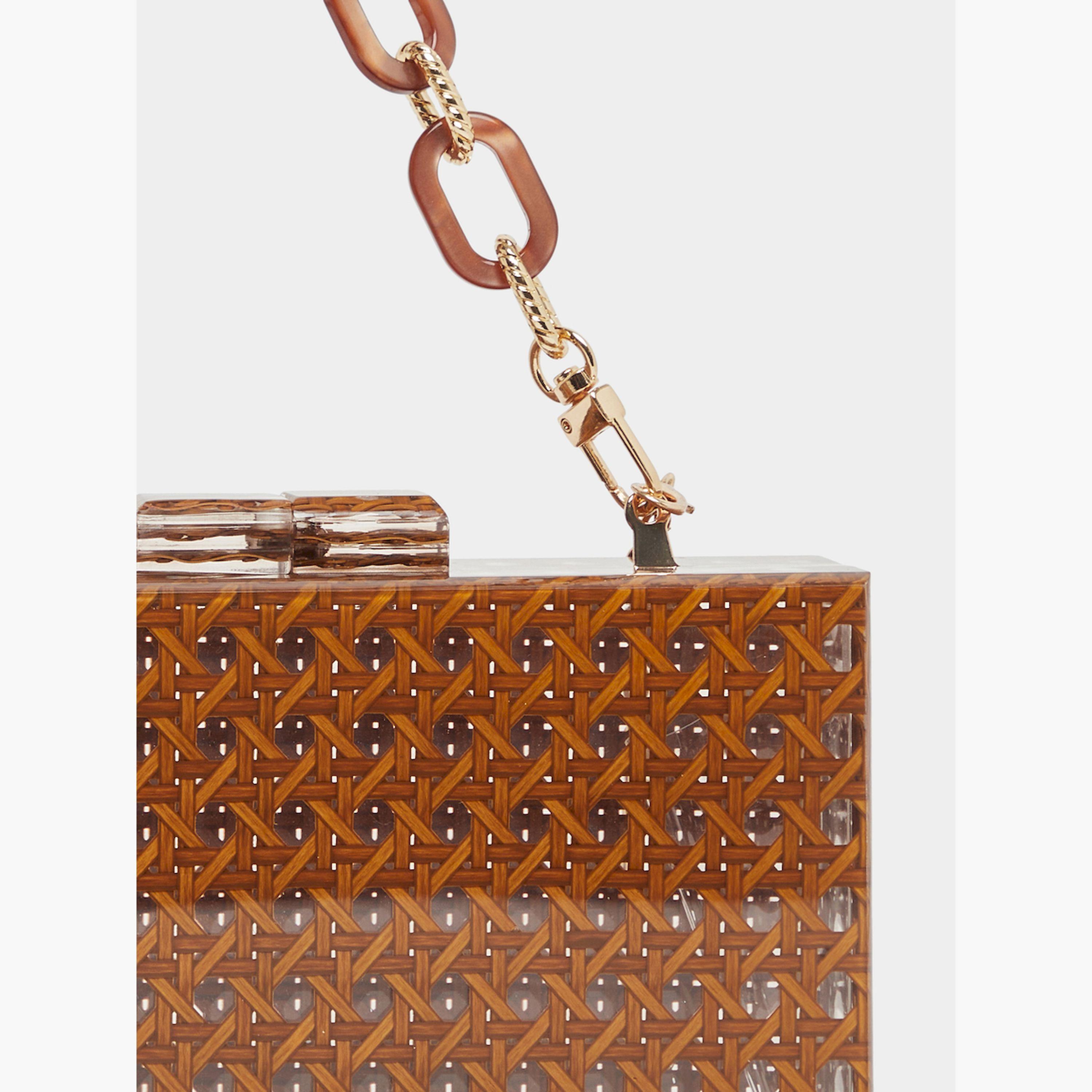 ستايلي - حقيبة كلاتش بتصميم مفتوح مع حزام سلسلة-women-bagsandwallets-handbags-image-3