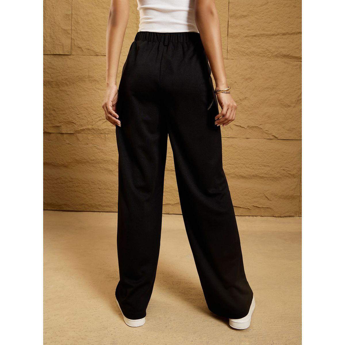 بنطال كوري بقصة مريحة وحزام خصر ساسافراس × ستايلي-women-clothing-bottoms-trousers-image-5