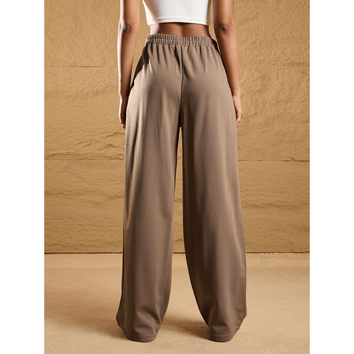بنطال كوري بقصة مريحة مع كسرات ساسافراس × ستايلي-women-clothing-bottoms-trousers-image-5