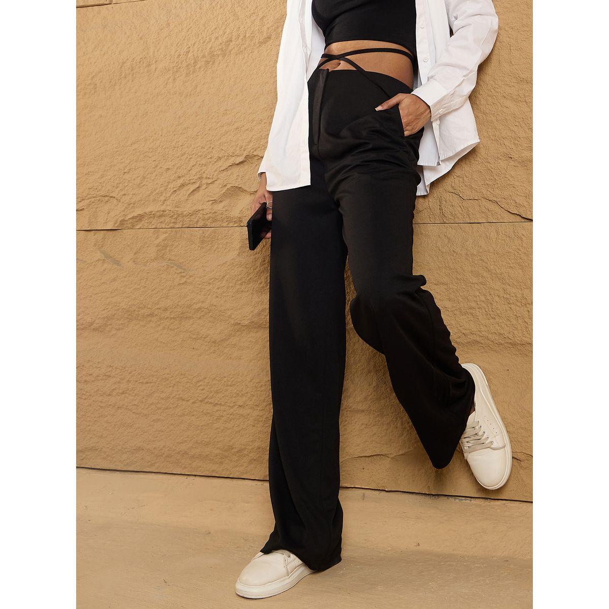 Sassafras X Styli  Tie-Up Waistband Comfort Fit Pants-women-clothing-bottoms-trousers-image-1