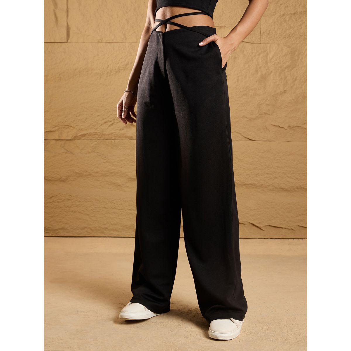 بنطال بقصة مريحة مع أربطة ساسافراس × ستايلي-women-clothing-bottoms-trousers-image-3