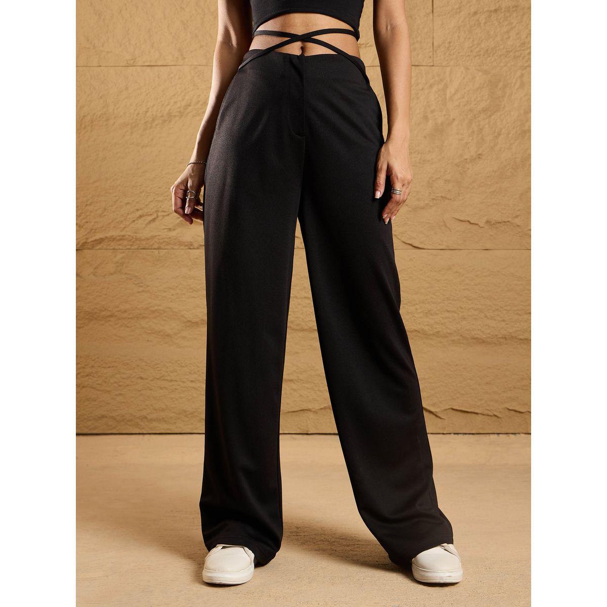 بنطال بقصة مريحة مع أربطة ساسافراس × ستايلي-women-clothing-bottoms-trousers-image-7