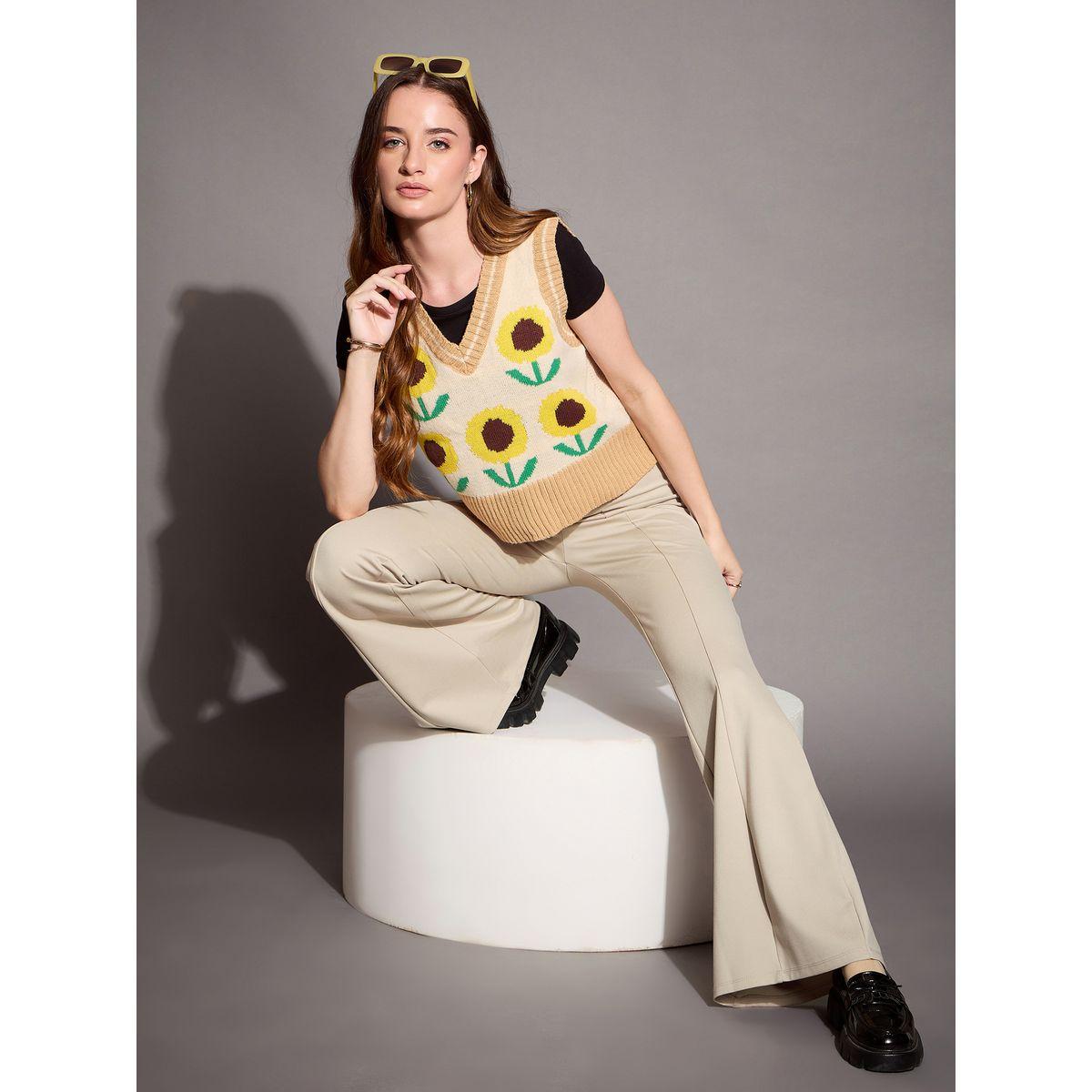 Sassafras X Styli  Bootcut Flared High Rise Trousers-women-clothing-bottoms-trousers-image-2