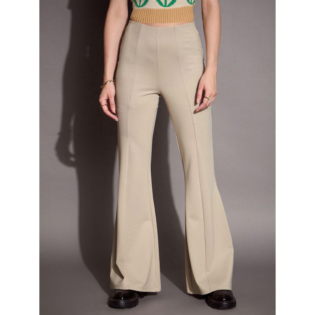 Sassafras X Styli  Bootcut Flared High Rise Trousers-women-clothing-bottoms-trousers-image-3
