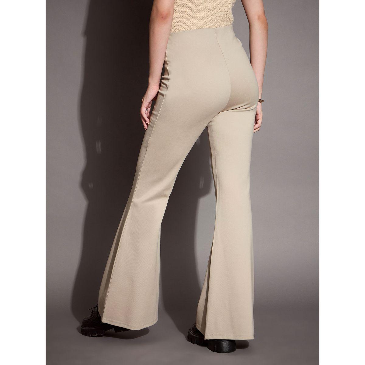 Sassafras X Styli  Bootcut Flared High Rise Trousers-women-clothing-bottoms-trousers-image-5
