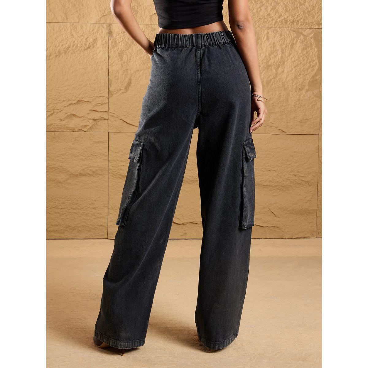 Sassafras X Styli  Mid Rise Washed Box Pockets Straight Fit Jeans-women-clothing-bottoms-jeans-image-5