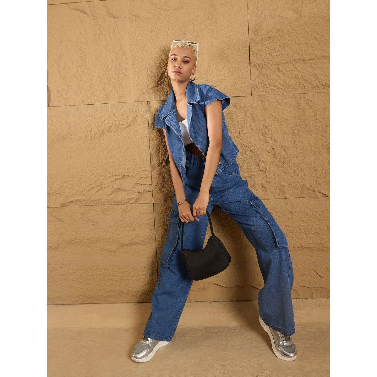 Sassafras X Styli  Mid Rise Washed Box Pockets Straight Fit Jeans-women-clothing-bottoms-jeans-image-3