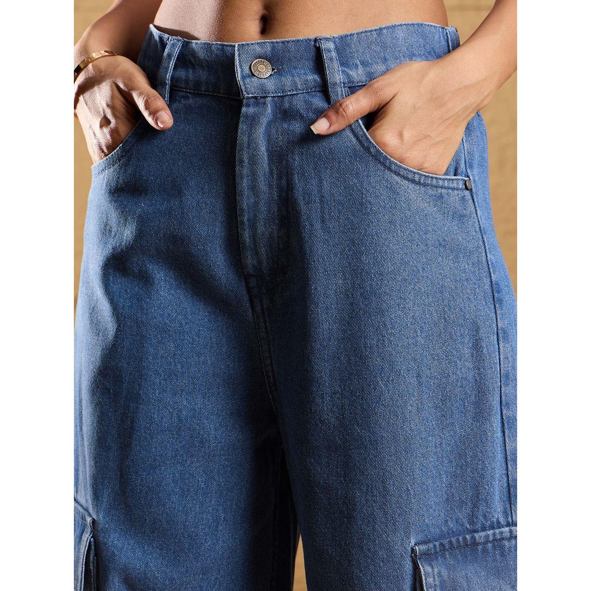 Sassafras X Styli  Mid Rise Washed Box Pockets Straight Fit Jeans-women-clothing-bottoms-jeans-image-4