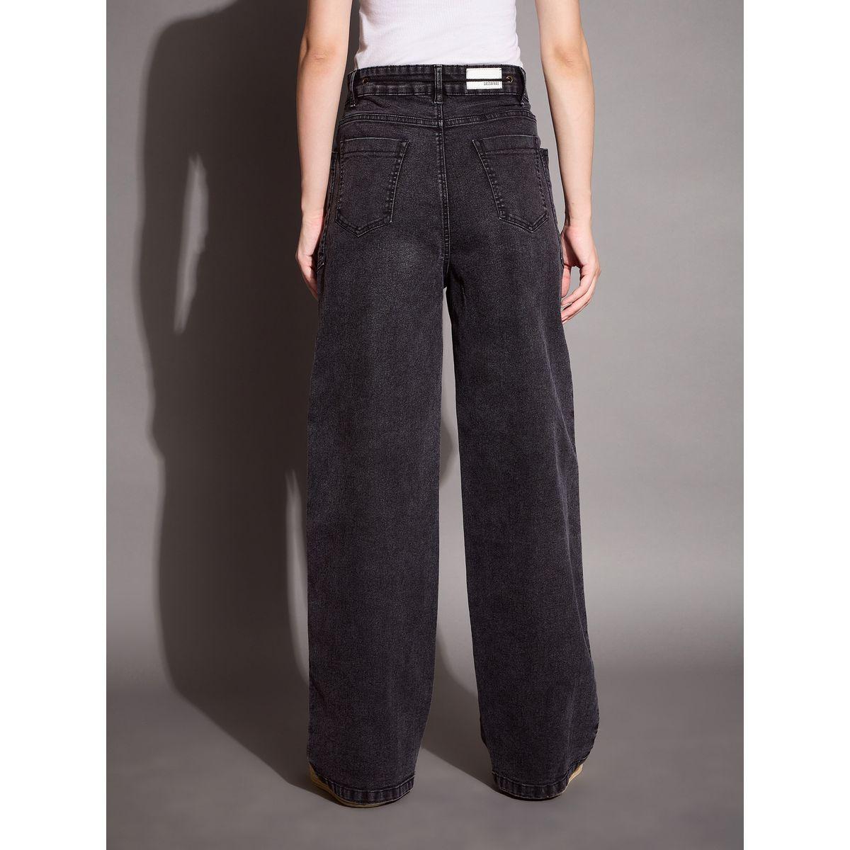 جينز بقصة مستقيمة وخصر متوسط مع جيوب ساسافراس × ستايلي-women-clothing-bottoms-jeans-image-5