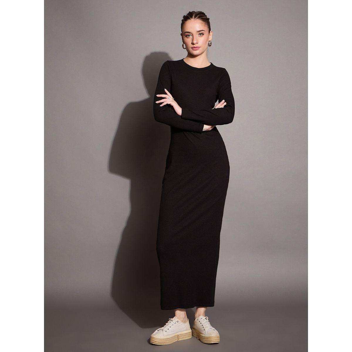 Sassafras X Styli  Ribbed Bodycon Maxi Dress-women-clothing-dresses-image-1