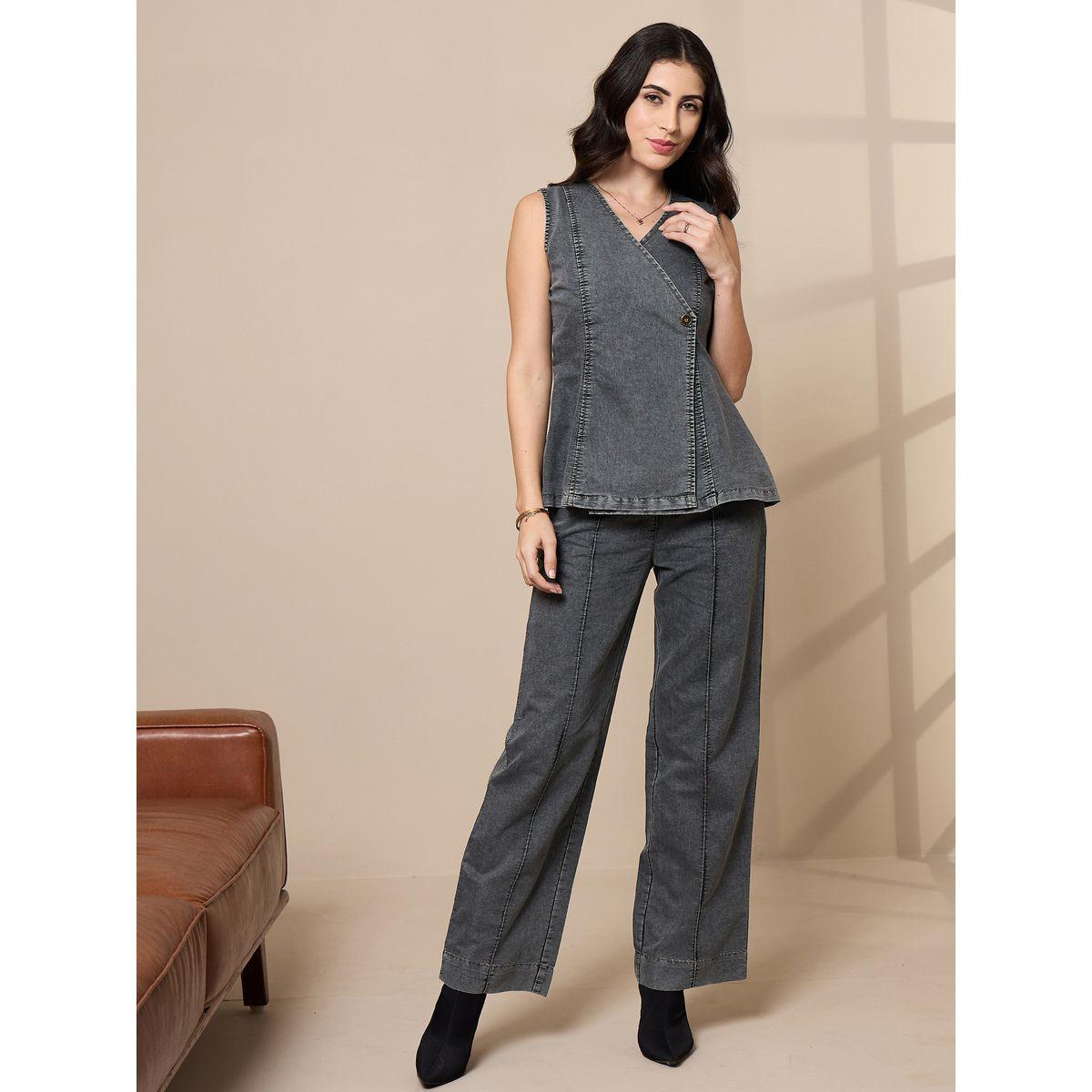 Sassafras X Styli  Washed Tencel Vest Top & Pants Co-Ords-women-clothing-coordsets-image-1