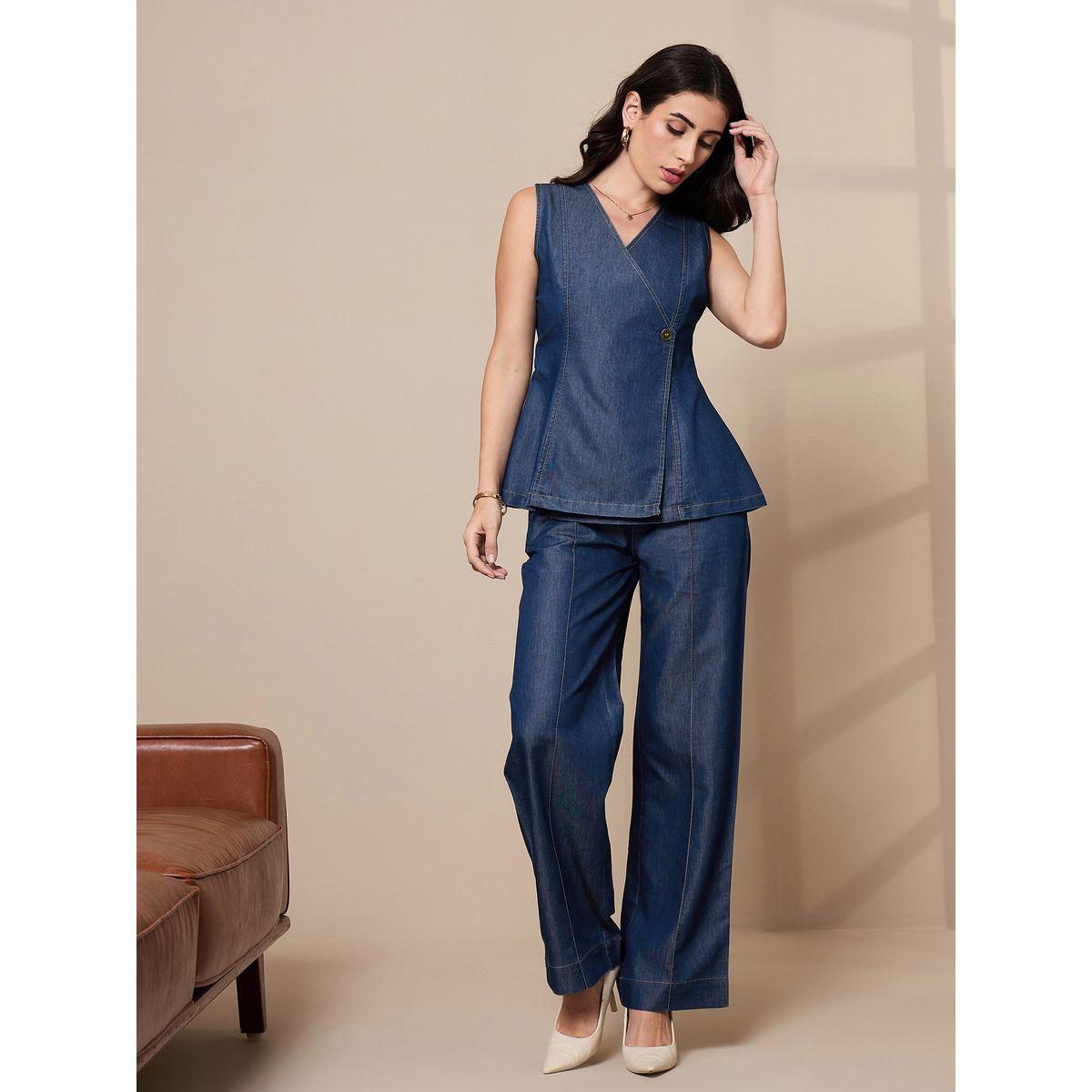 Sassafras X Styli  Washed Tencel Vest Top & Pants Co-Ords-women-clothing-coordsets-image-1