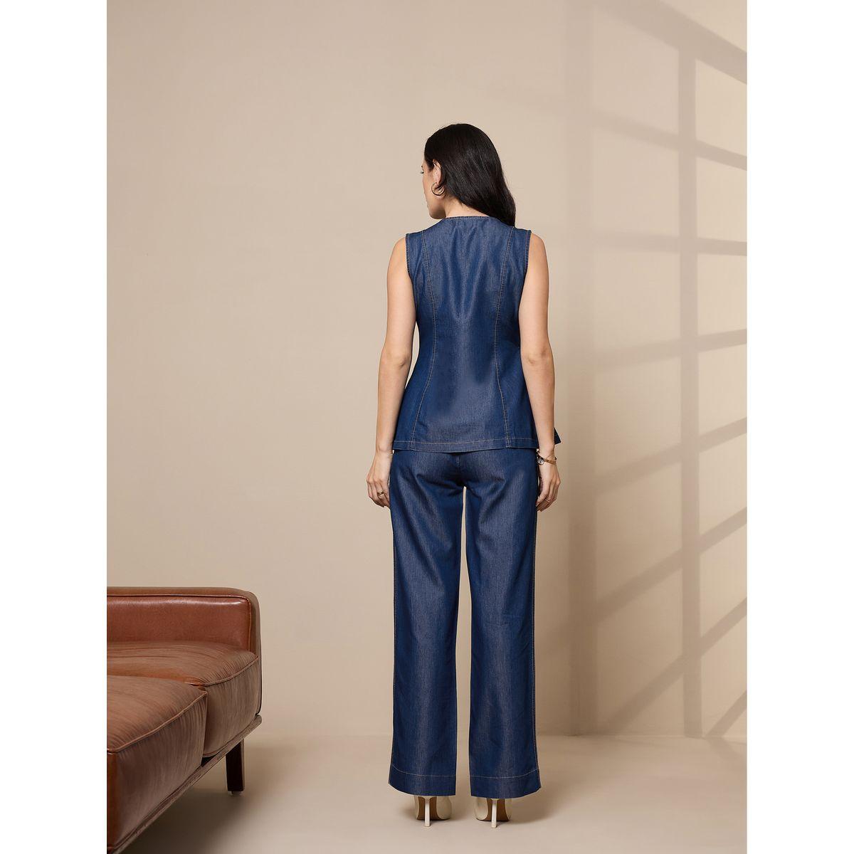 Sassafras X Styli  Washed Tencel Vest Top & Pants Co-Ords-women-clothing-coordsets-image-6
