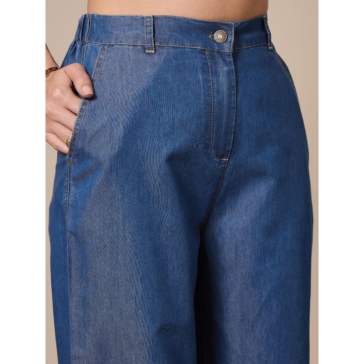طقم منسق من بنطال بأرجل مستقيمة وبلوزة بيبلوم ساسافراس × ستايلي-women-clothing-coordsets-image-5