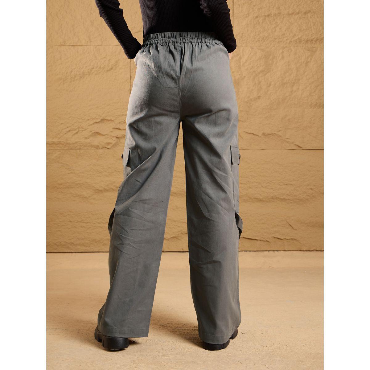 بنطال كارجو بجيوب مع فتحات حزام ساسافراس × ستايلي-women-clothing-bottoms-trousers-image-5