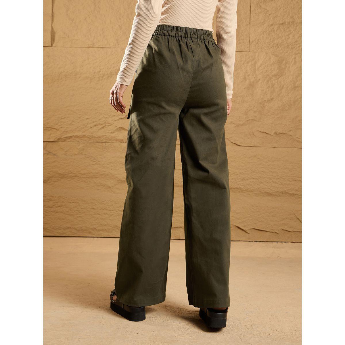 بنطال بقصة مستقيمة وجيب أمامي بغطاء وزر إغلاق ساسافراس × ستايلي-women-clothing-bottoms-trousers-image-5