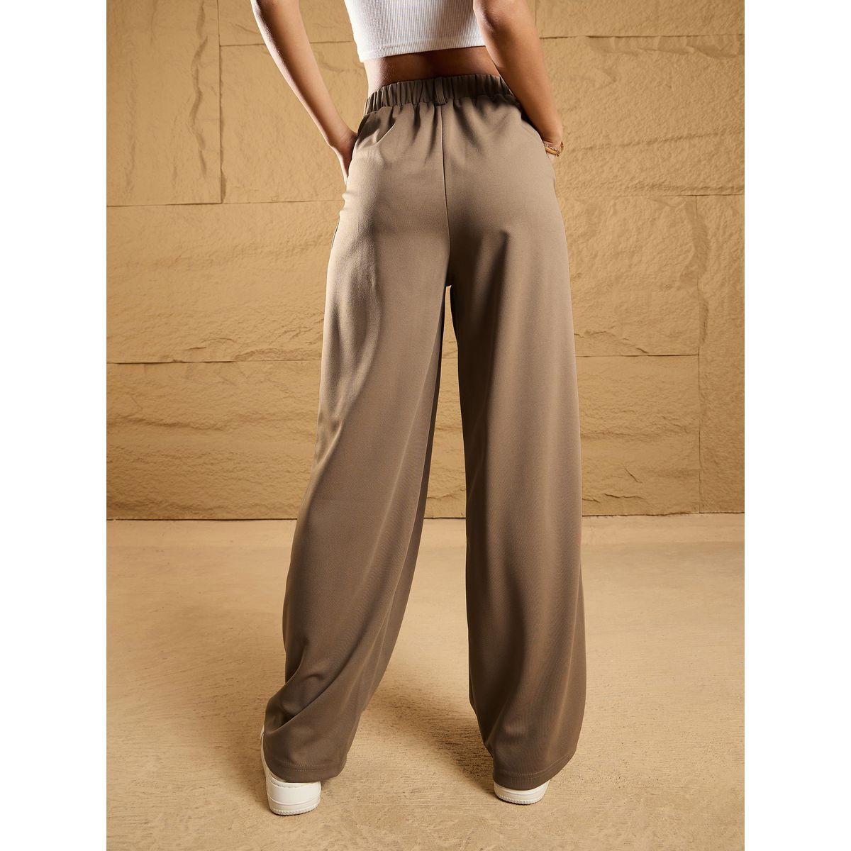 بنطال كوري بقصة مريحة وحزام خصر ساسافراس × ستايلي-women-clothing-bottoms-trousers-image-5