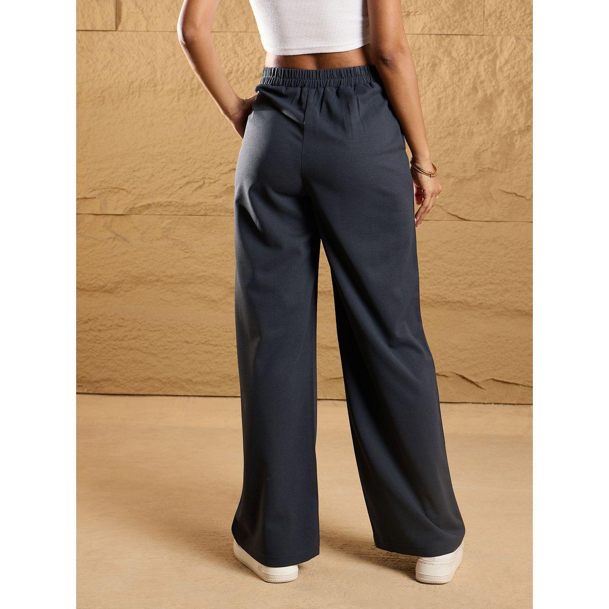 بنطال كوري بقصة مريحة وكسرات ساسافراس × ستايلي-women-clothing-bottoms-trousers-image-5