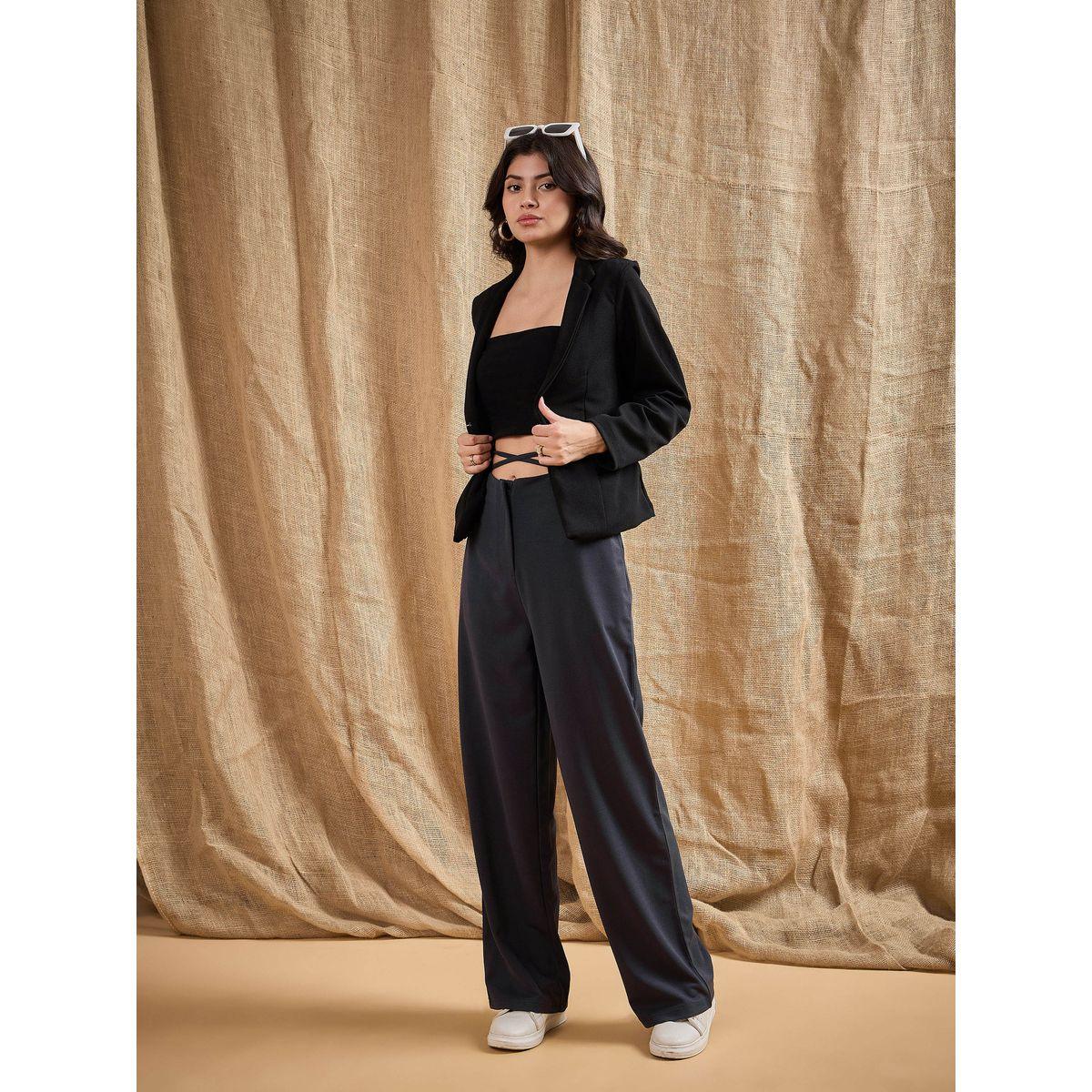 بنطال بأرجل مستقيمة ورباط خصر ساسافراس × ستايلي-women-clothing-bottoms-trousers-image-8